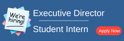 Banner promoting job opportunities for Executive Director and Student Intern positions at Good Hart Artist Residency.